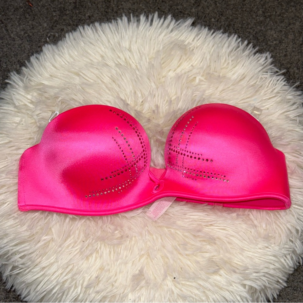 Victoria's Secret Hot Pink Strapless Bra